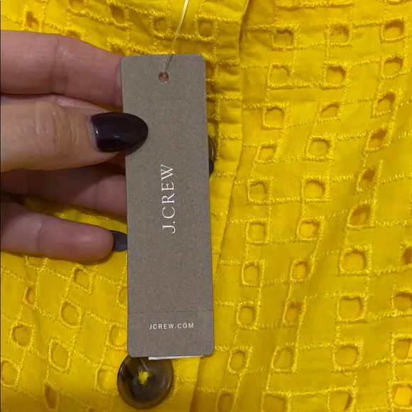 NWT JCREW sz 4 yellow eyelet midi dress - Picture 7 of 7